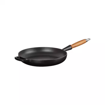 LE CREUSET ketaus keptuvė su medine rankena Ø28cm matinė juoda
