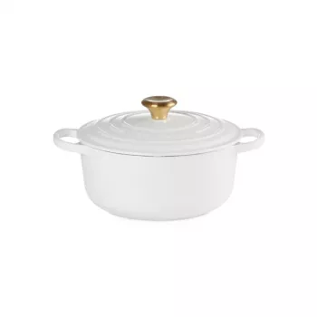 LE CREUSET ketaus puodas apvalus 24cm 4,2L baltas