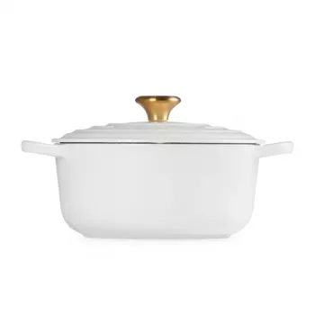 LE CREUSET ketaus puodas apvalus 24cm 4,2L baltas