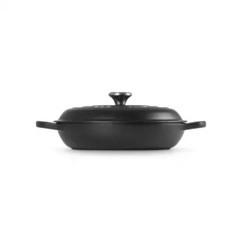 LE CREUSET ketaus negilus puodas 30 cm 3,5 L matinis juodas