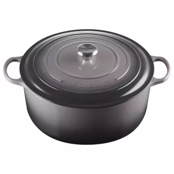LE CREUSET ketaus apvalus troškinimo puodas 34cm 12L pilkas