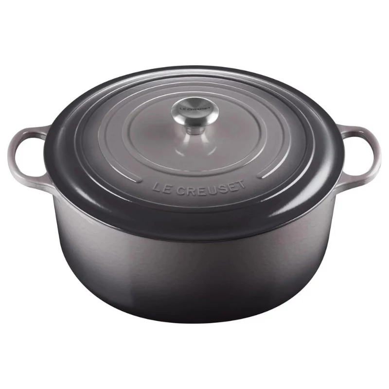 LE CREUSET ketaus apvalus troškinimo puodas 34cm 12L pilkas
