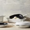 Le Creuset ketaus kvadratinė grilio keptuvė 26x26cm balta