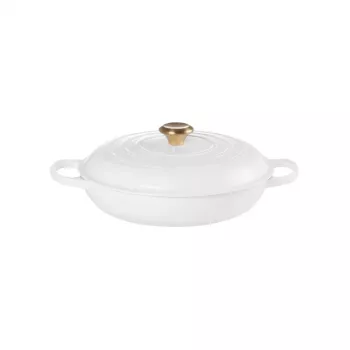 LE CREUSET seklus ketaus troškinimo puodas 30 cm 3,5 L baltas