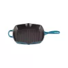 Le Creuset ketaus kvadratinė grilio keptuvė 26x26cm mėlyna