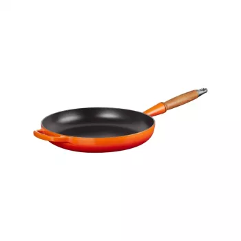 Le Creuset ketaus keptuvė su medine rankena 28 cm Volcanic Orange