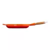 Le Creuset ketaus keptuvė su medine rankena 28 cm Volcanic Orange