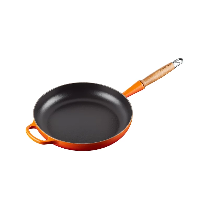 Le Creuset ketaus keptuvė su medine rankena 28 cm Volcanic Orange