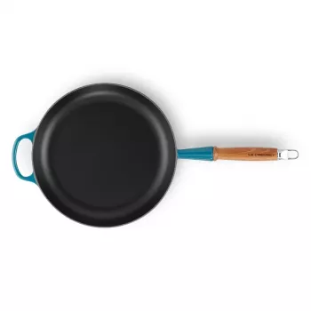LE CREUSET ketaus keptuvė su medine rankena Ø28cm mėlyna