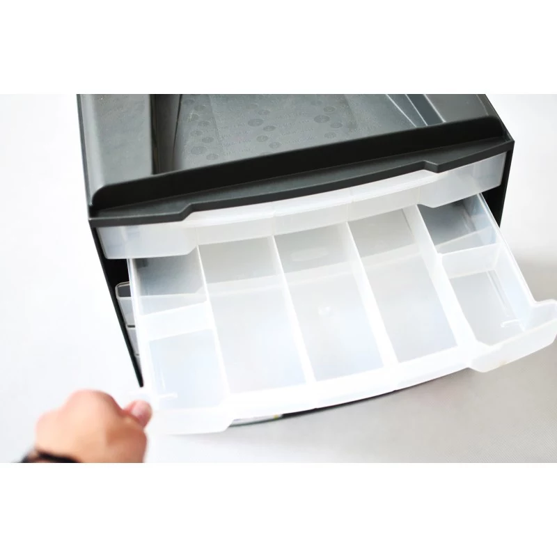 CURVER DIY įrankių ir smulkių daiktų dėžė su 6 stalčiais 29x17x27cm
