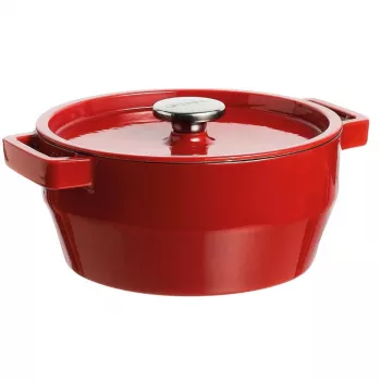 PYREX ketaus puodas 6,8L apvalus 28cm raudonas