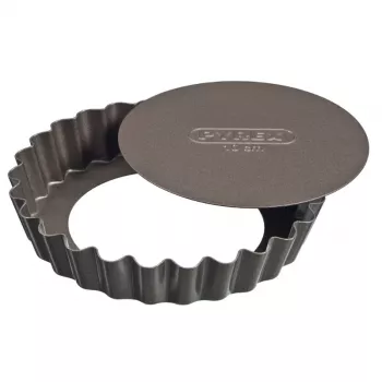 PYREX pyragų formų rinkinys, 4 vnt., su nuimamu dugnu, Ø10 cm