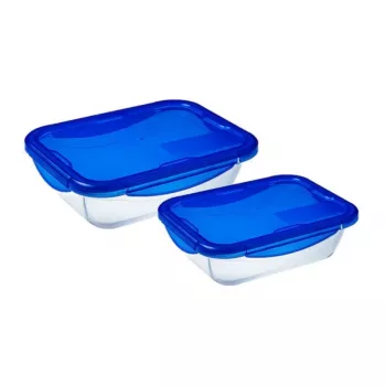PYREX Cook&Go stikliniai maisto laikymo indai su dangčiais, 2 dalių rinkinys