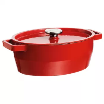 Pyrex ketaus ovali troškintuvė 5,8L raudona 33x25cm