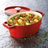 Pyrex ketaus ovali troškintuvė 5,8L raudona 33x25cm