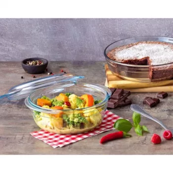 PYREX Essentials stiklinė talpa su dangčiu 1,4 L Ø17 cm