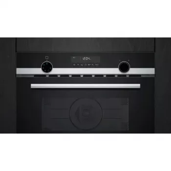 Siemens CM585AGS1 iQ500 įmontuojama mikrobangų krosnelė, juoda/nerūdijantis plienas