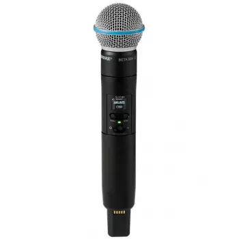 Shure SLXD2+/B58=-G65 rankinis belaidis siųstuvas su Beta 58A mikrofonu (470-606 MHz)