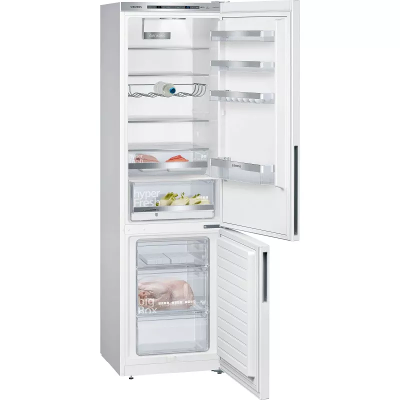 Siemens KG39EAWCA iQ500 laisvai pastatomas šaldytuvas-šaldiklis, 201 cm aukščio, energijos efektyvumo klasė C, baltas