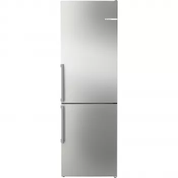 Bosch KGN36VIBT Serie 4 laisvai pastatomas šaldytuvas-šaldiklis, 186 cm aukščio, energinio efektyvumo klasė D, sidabrinės spalvos