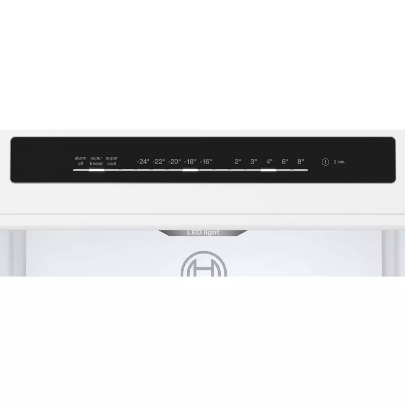 Bosch KGN36VIBT Serie 4 laisvai pastatomas šaldytuvas-šaldiklis, 186 cm aukščio, energinio efektyvumo klasė D, sidabrinės spalvos