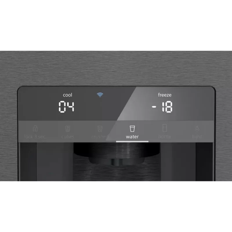 Siemens KF96DPXEA iQ700 French Door šaldytuvas-šaldiklis su vandens ir ledo dozatoriumi, 183 cm, energijos klasė E, nerūdijantis plienas
