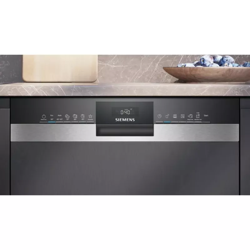 Siemens SX53ES22CE iQ300 iš dalies integruotas indaplovė, 60 cm, 13 vietų, energijos klasė E, Home Connect, AquaStop, InfoLight, nerūdijantis plienas