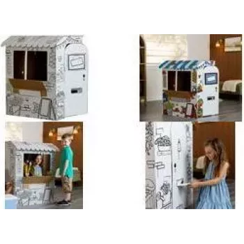 Fellowes Bankers Box XL Play Carton MARKET STALL - gofruoto kartono žaidimų konstrukcija, užapvalinti kraštai, greitas surinkimas be klijų - 1 vnt. (100142507)