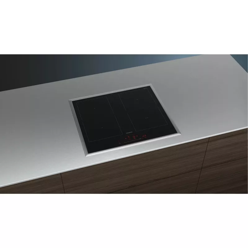 Siemens ED645HQC1E iQ500 indukcinė kaitlentė 60 cm juoda, montuojama ant paviršiaus su rėmeliu