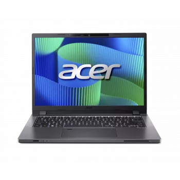 Acer TravelMate TMP214-55-G2-TCO 14 colių WUXGA nešiojamas kompiuteris su Intel Core 5 120U, 16GB, 512GB SSD, Windows 11 Pro Education, pilkas