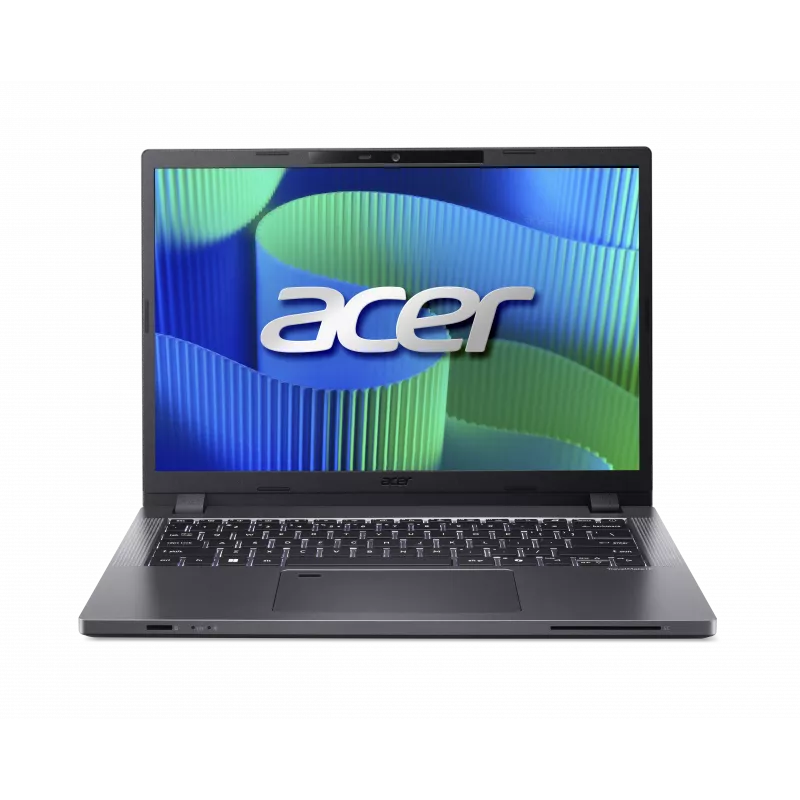 Acer TravelMate TMP214-55-G2-TCO 14 colių WUXGA nešiojamas kompiuteris su Intel Core 5 120U, 16GB, 512GB SSD, Windows 11 Pro Education, pilkas