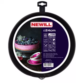 NEWILL atsegama torto forma Ø24x7,6 cm juoda, neprideganti anglinio plieno