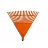 HORTUS lapų grėblys su aliuminio kotu, oranžinė 45 cm galvutė, 20 dantukų