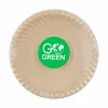 GOGREEN kompostuojamos cukranendrių bagaso lėkštės su „Go Green“ raštu Ø23cm, 10 vnt.