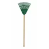 HORTUS mažos rankinės grėblės su rankena, žalios, 20 cm, 14 dantų