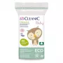 Cleanic Baby Eco vatos diskeliai kūdikiams, 60 vnt., 100% natūrali medvilnė, hipoalergeniniai, be chloro