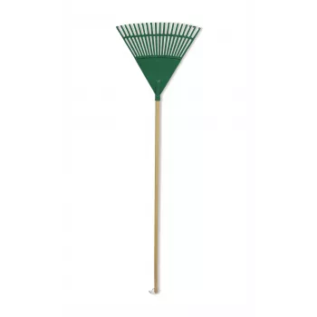 HORTUS lapų grėblys su kotu, žalias 45 cm (20 dantukų)