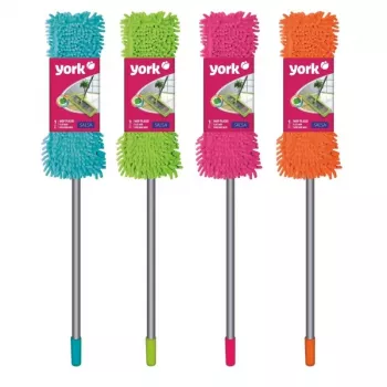 YORK SALSA grindų šluota - 35 cm guminėmis šereliais su squeegee galvute kietoms grindims