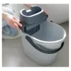 ECO EGO ovali 10 L kibiras su plokščiu mygtuku išgręžimo mechanizmu, pilkas/žalias, polipropilenas