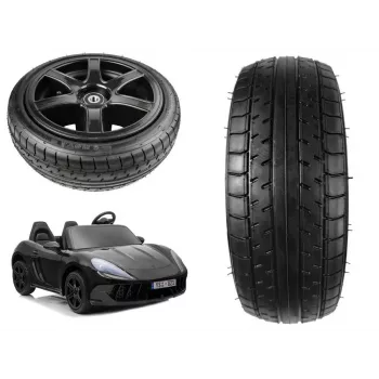 LEAN CARS priekinis ratas Perfecta YSA021A važiuojančiam automobiliui, 250 mm, juodas