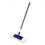 YORK Smart plokščioji šluostė-su šepečiu 45x15 cm su teleskopiniu kotu 74-130 cm, mikropluoštas, pilka/mėlyna