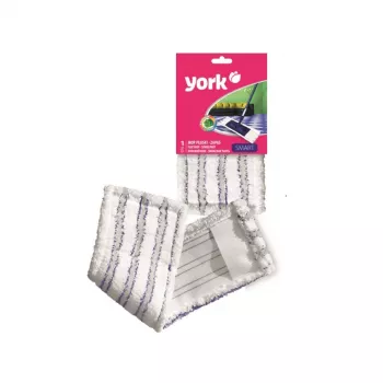 YORK Atsarginė mikropluošto šluostė Smart Flat Mop 45x15 cm, pilka/balta