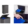 Rubbermaid Elite Dual Stream 39L nerūdijančio plieno perdirbimo šiukšliadėžė su pedalu, 2 skyriai 2145987