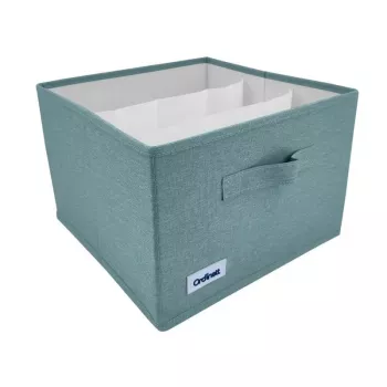 ORDINETT Box Cube 29x29x18,5 cm mėtų spalvos laikymo dėžė su dangčiu