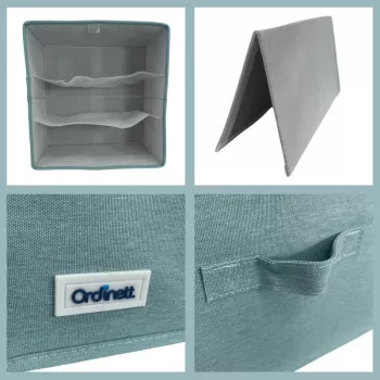 ORDINETT Box Cube 29x29x18,5 cm mėtų spalvos laikymo dėžė su dangčiu