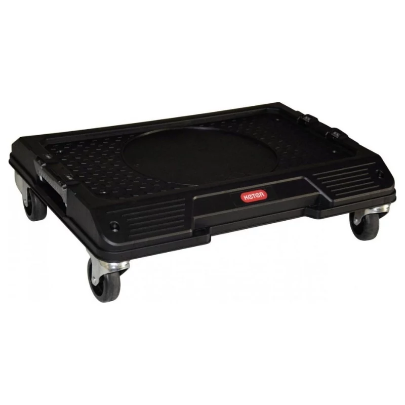 KETER DIY Connect vežimėlis 55,7x43,7x16,4 cm, juodas/raudonas, IP54, 30 kg apkrova