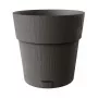 STEFANPLAST Ethica gėlių vazonas su padėklu Ø40x39cm pilkas