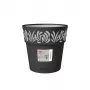 STEFANPLAST Gaia gėlių vazonas su padėklu Ø25x25cm juodas