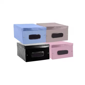 ORDINETT Cloe vinilo dėžė daiktams laikyti 50x38x24 cm PVC įvairių spalvų