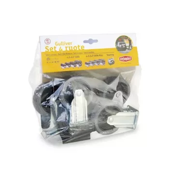STEFANPLAST ratų rinkinys 4 vnt. transportavimo narveliui Gulliver 4-5-6-7 juodas